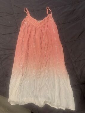 Vintage Raya sun Pink to White Ombre glitter like shimmer Dress